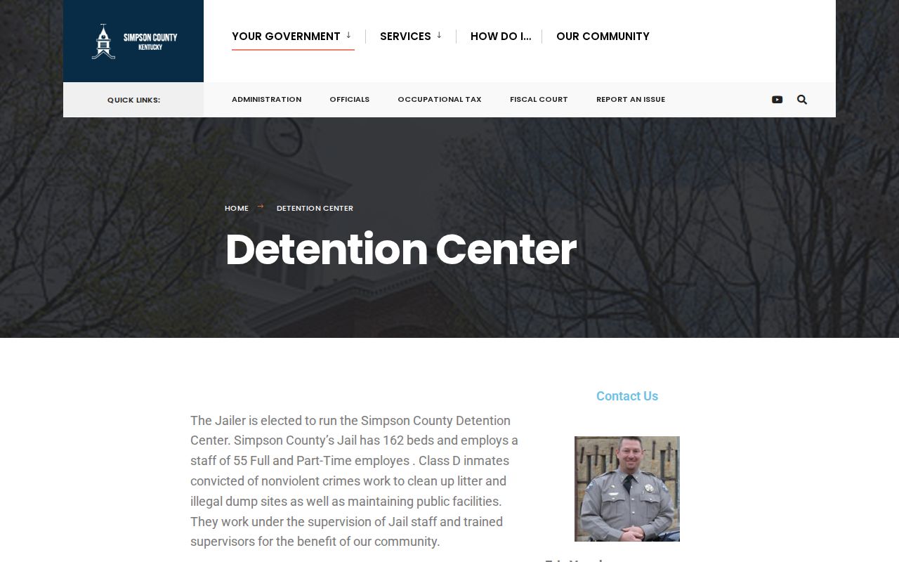 Simpson County arrest records at the detention center