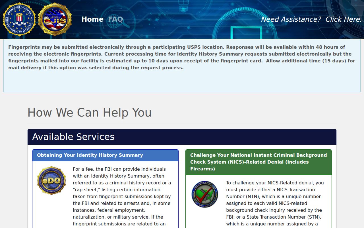 FBI self-review channel outside Franklin criminal records systems