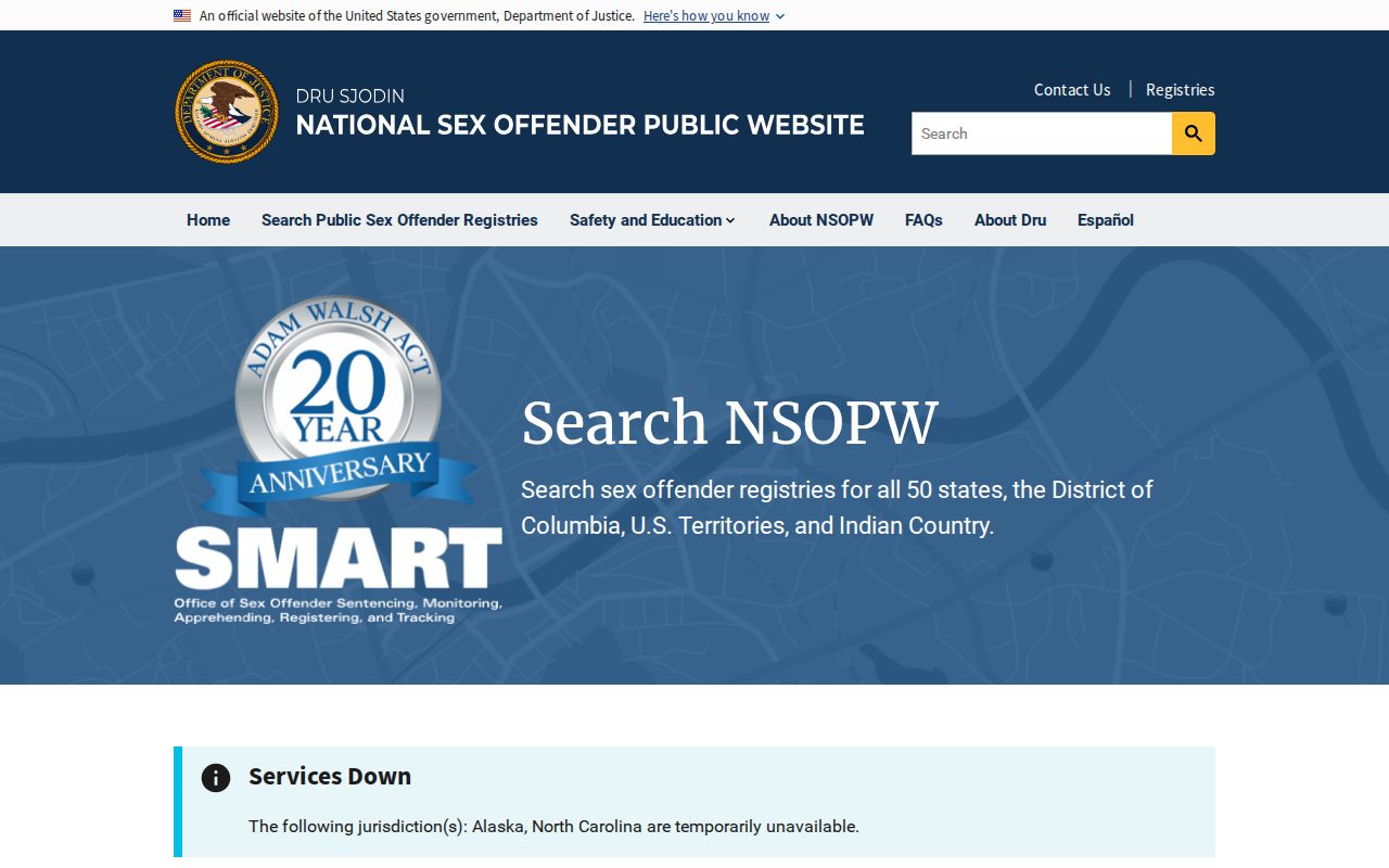 Simpson County sex offender search through the National Sex Offender Public Website